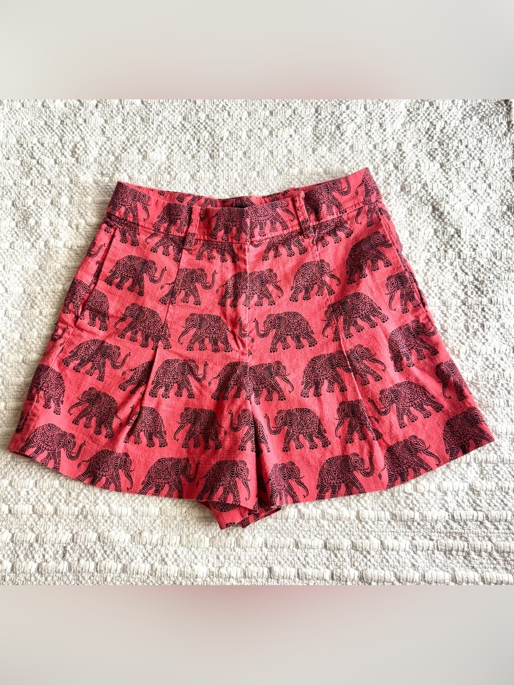 J. Crew high waist shorts with elephant print sz 2 - Picture 2 of 7